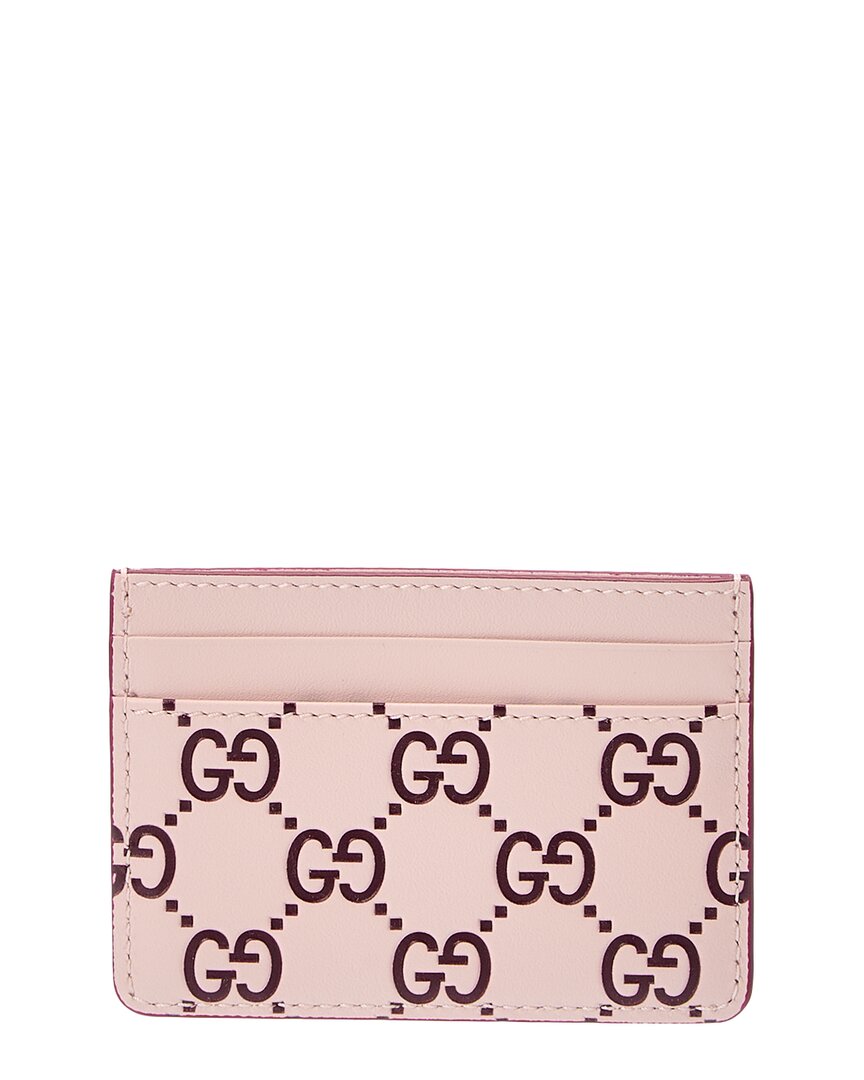 Gucci Gucci Gg Logo Leather Card Case