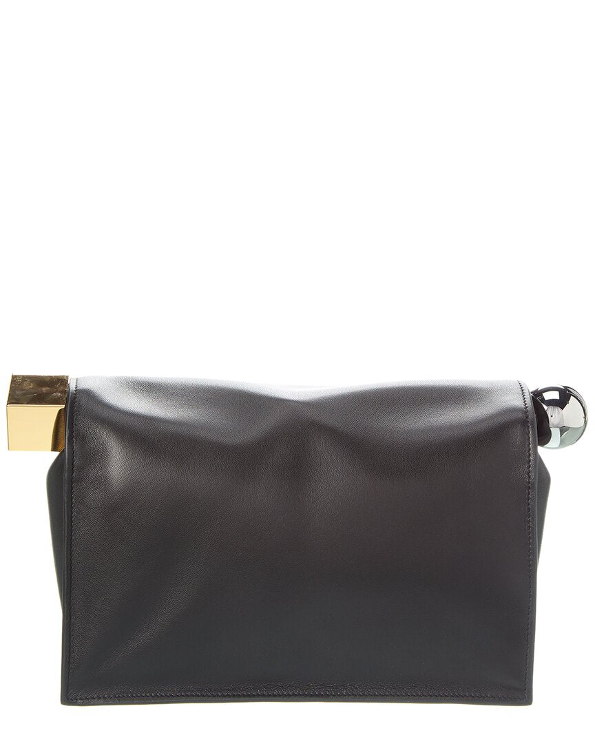 Jacquemus La Pochette Rond Carre Leather Clutch