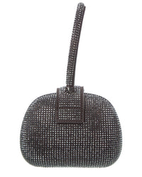 Self-Portrait Rhinestone Top Handle Clutch