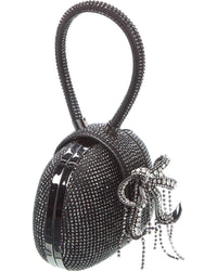 Self-Portrait Rhinestone Top Handle Clutch