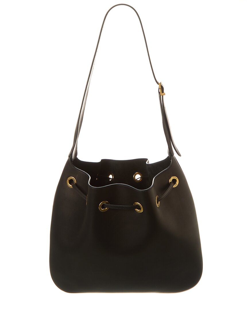 Saint Laurent Drawstring Leather Bucket Bag