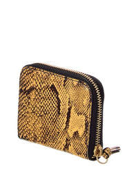 Isabel Marant Isabel Marant Yuki Snake-Embossed Leather Card Case