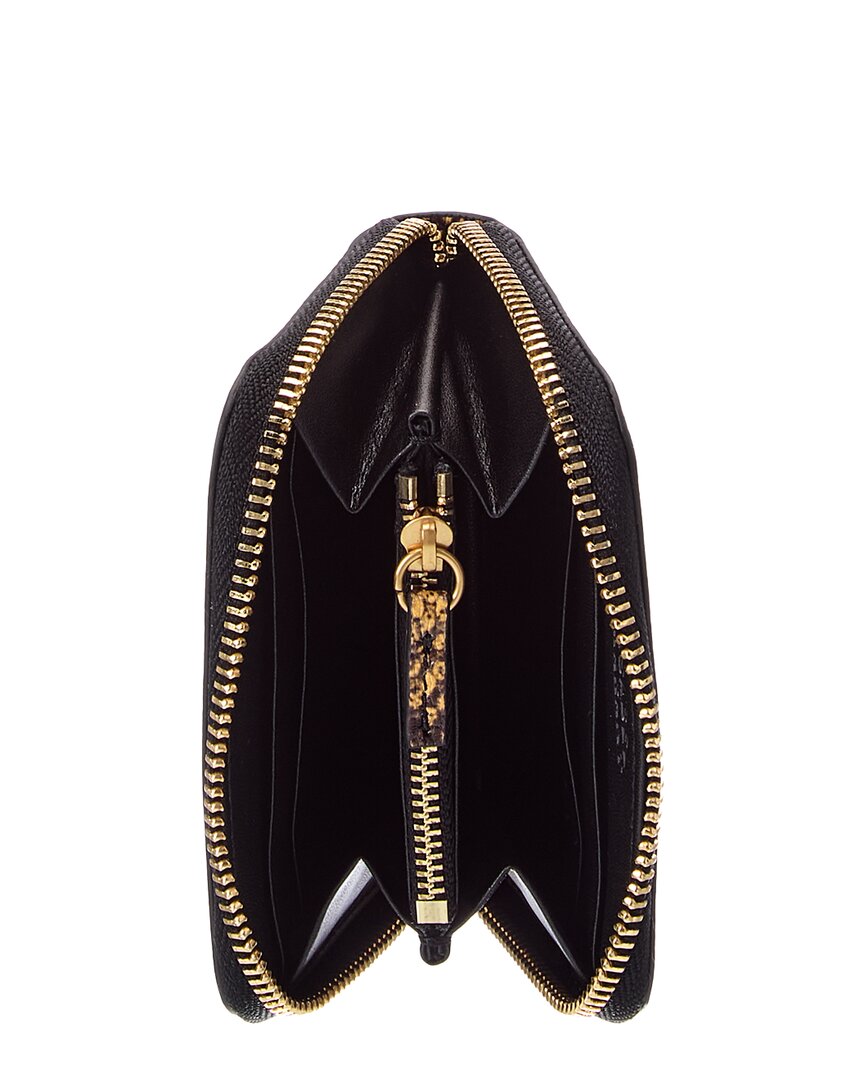 Isabel Marant Isabel Marant Yuki Snake-Embossed Leather Card Case