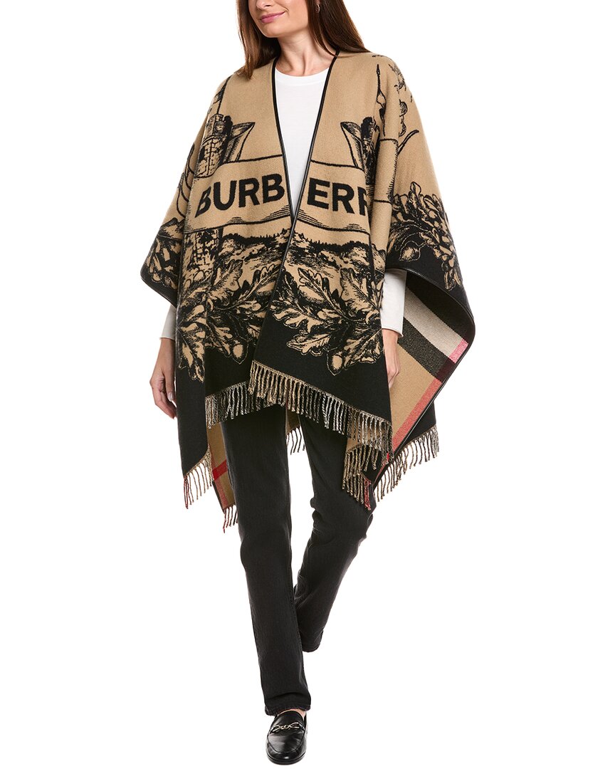 Burberry Burberry Reversible Ekd Check Wool Cape