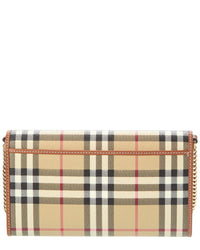 Burberry Burberry Hanna E-Canvas & Leather Wallet On Chain