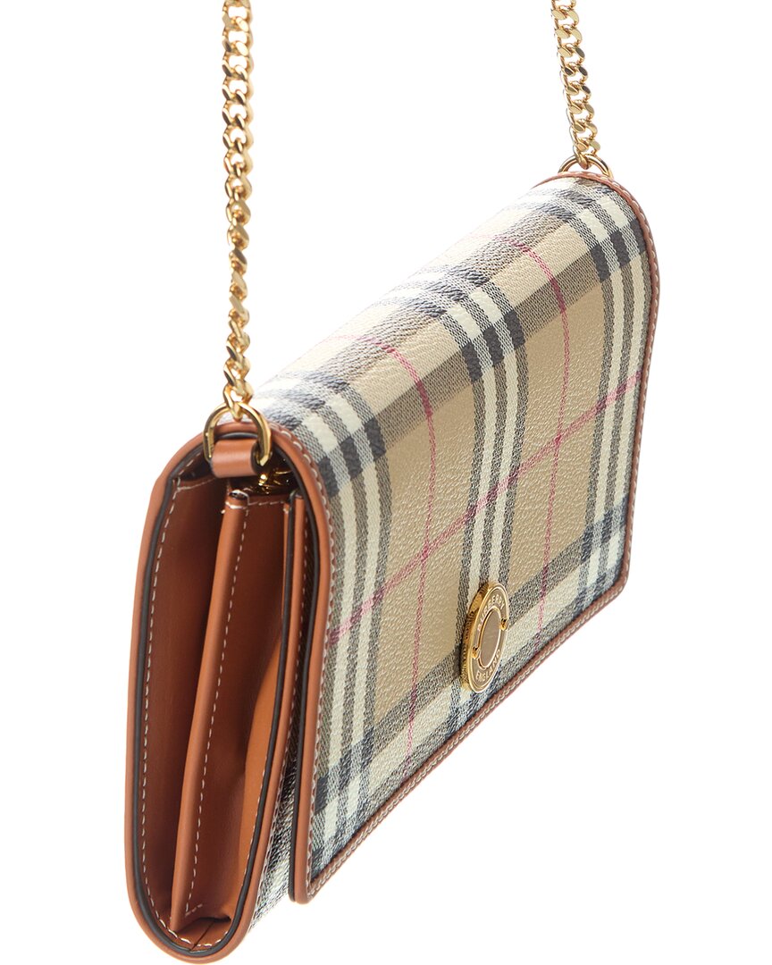 Burberry Burberry Hanna E-Canvas & Leather Wallet On Chain