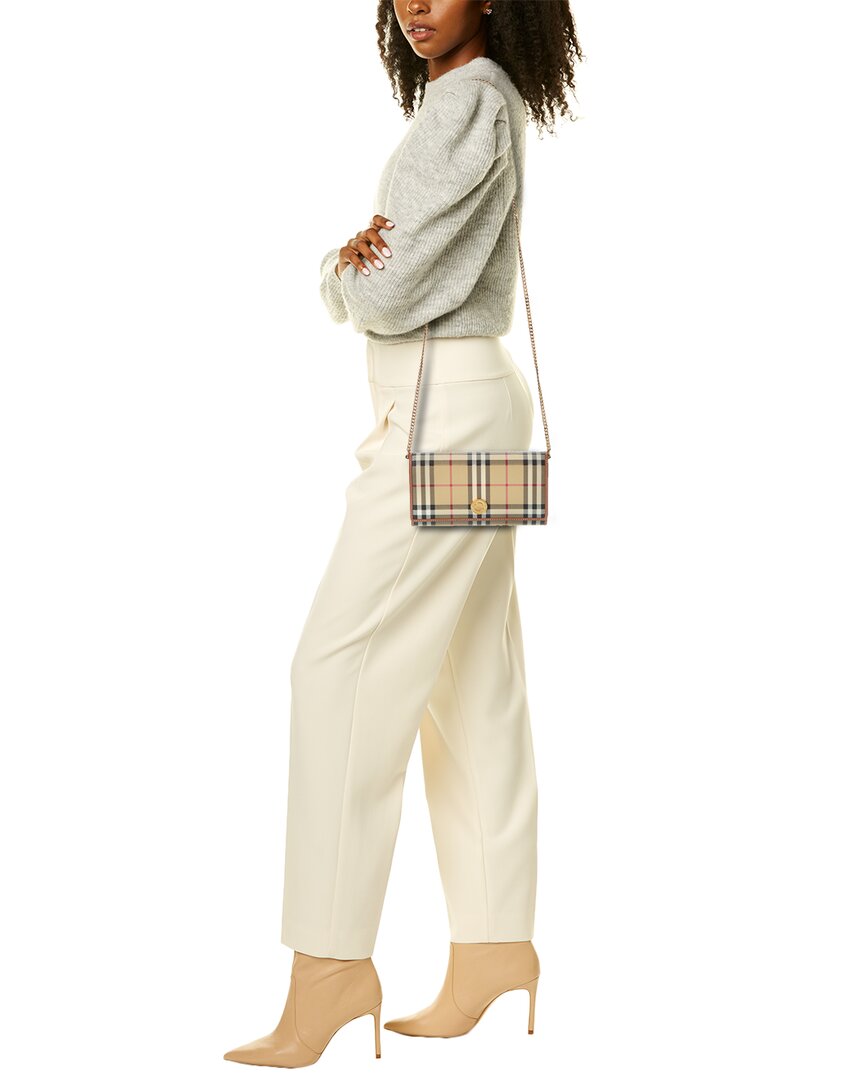 Burberry Burberry Hanna E-Canvas & Leather Wallet On Chain