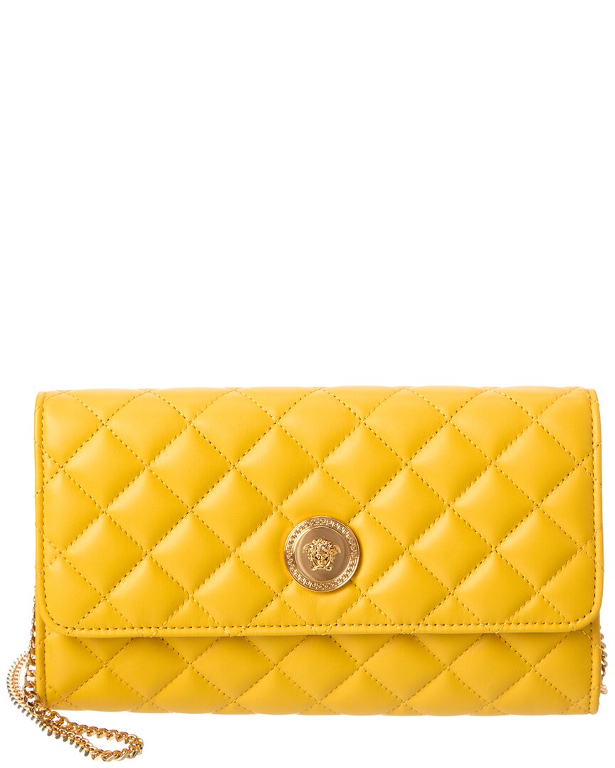 Versace Versace Iconic Leather Wallet On Chain