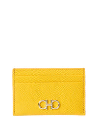 Ferragamo Ferragamo Gancini Leather Card Holder