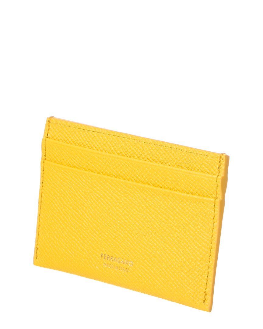 Ferragamo Ferragamo Gancini Leather Card Holder
