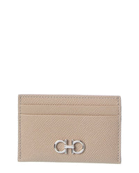 Ferragamo Ferragamo Gancini Leather Card Holder
