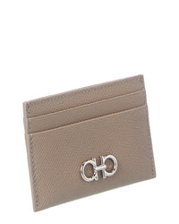 Ferragamo Ferragamo Gancini Leather Card Holder
