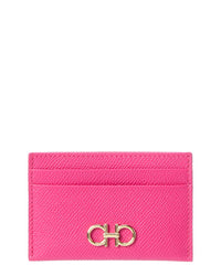 Ferragamo Ferragamo Gancini Leather Card Holder
