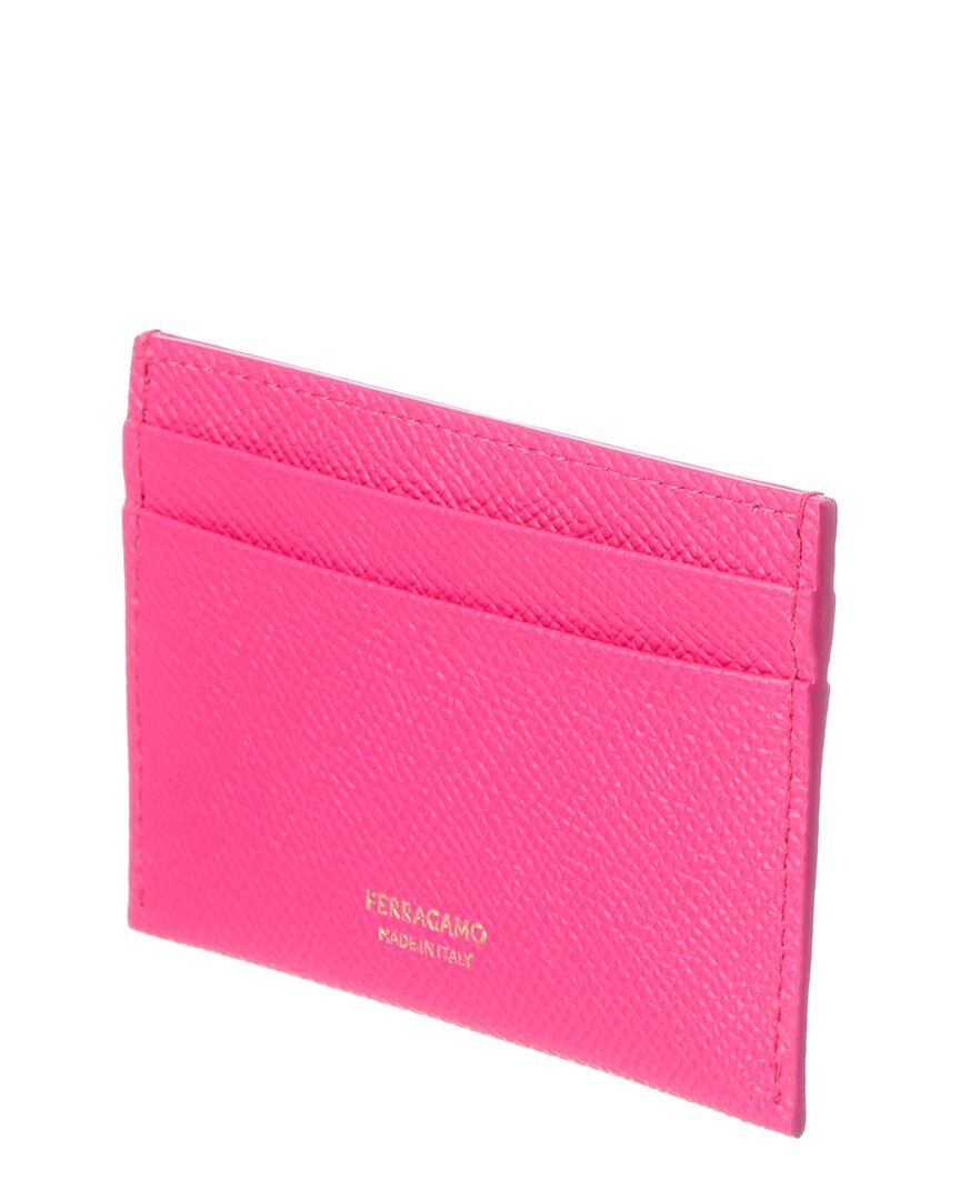 Ferragamo Ferragamo Gancini Leather Card Holder