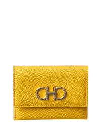 Ferragamo Ferragamo Gancini Leather Card Holder