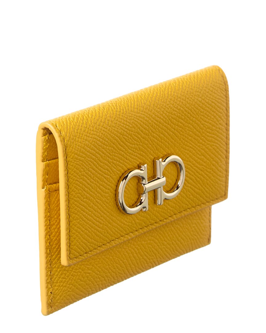 Ferragamo Ferragamo Gancini Leather Card Holder