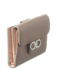 Ferragamo Ferragamo Gancini Leather Card Holder