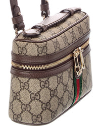 Gucci Gucci Ophidia Gg Small Canvas & Leather Toiletry Bag