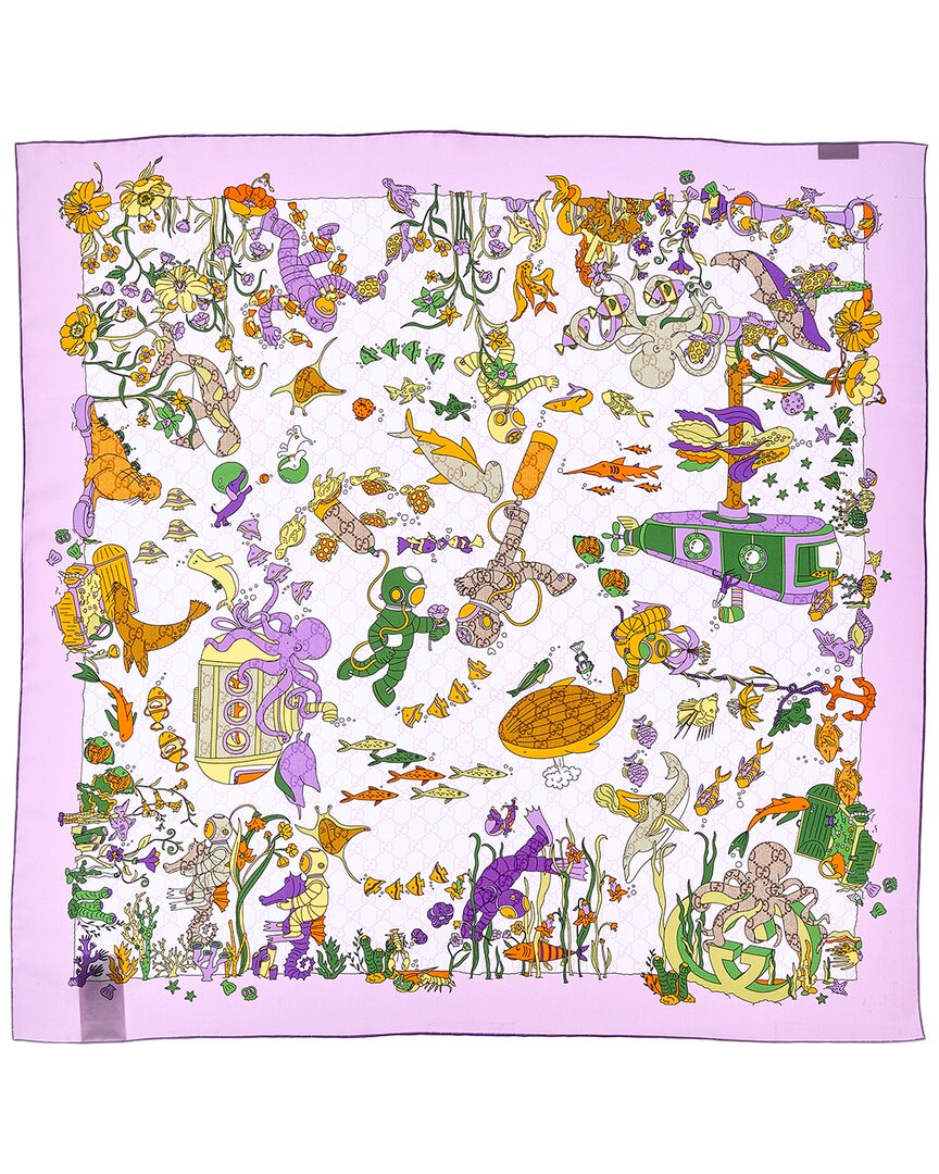 Gucci Gucci Floral Silk Scarf