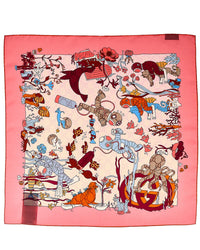 Gucci Gucci Logo Silk Scarf