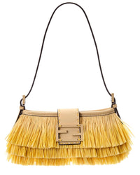 FENDI Fendi Baby Raffia Shoulder Bag
