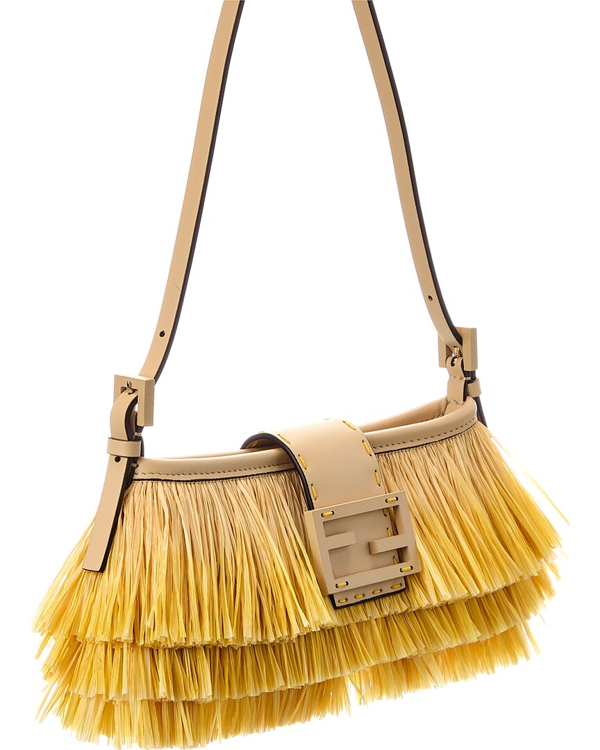 FENDI Fendi Baby Raffia Shoulder Bag