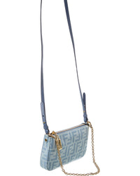 FENDI Fendi Baguette Ff Denim Pouch