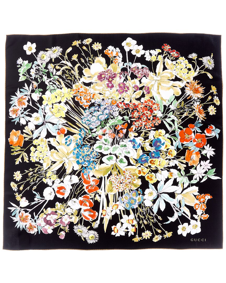 Gucci Gucci Floral Silk Scarf