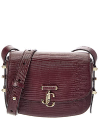 Jimmy Choo Jimmy Choo Lizard-Embossed Leather Crossbody