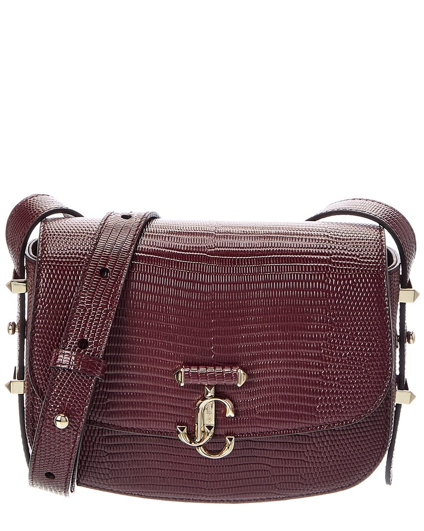Jimmy Choo Jimmy Choo Lizard-Embossed Leather Crossbody