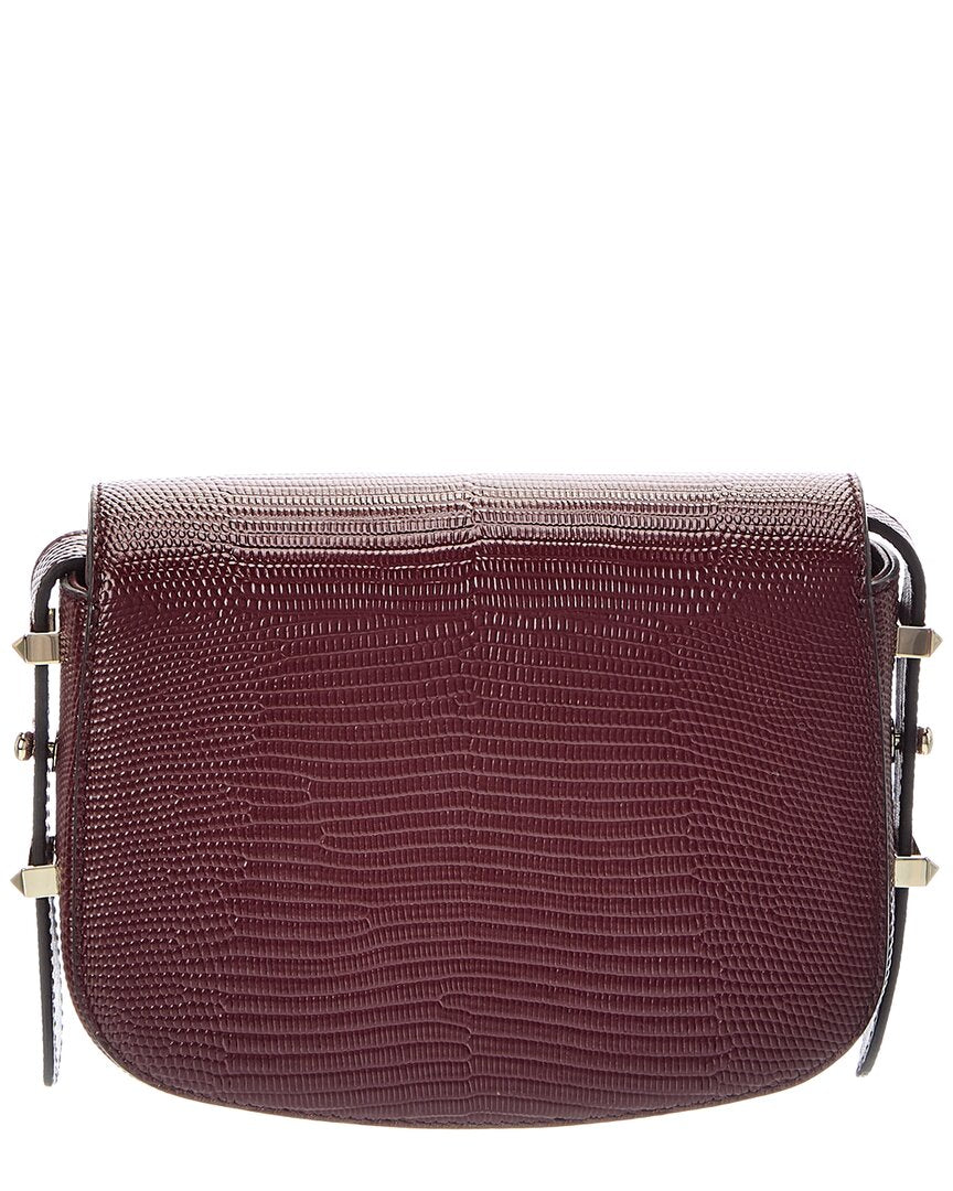 Jimmy Choo Jimmy Choo Lizard-Embossed Leather Crossbody