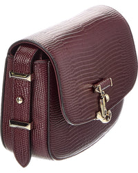 Jimmy Choo Jimmy Choo Lizard-Embossed Leather Crossbody