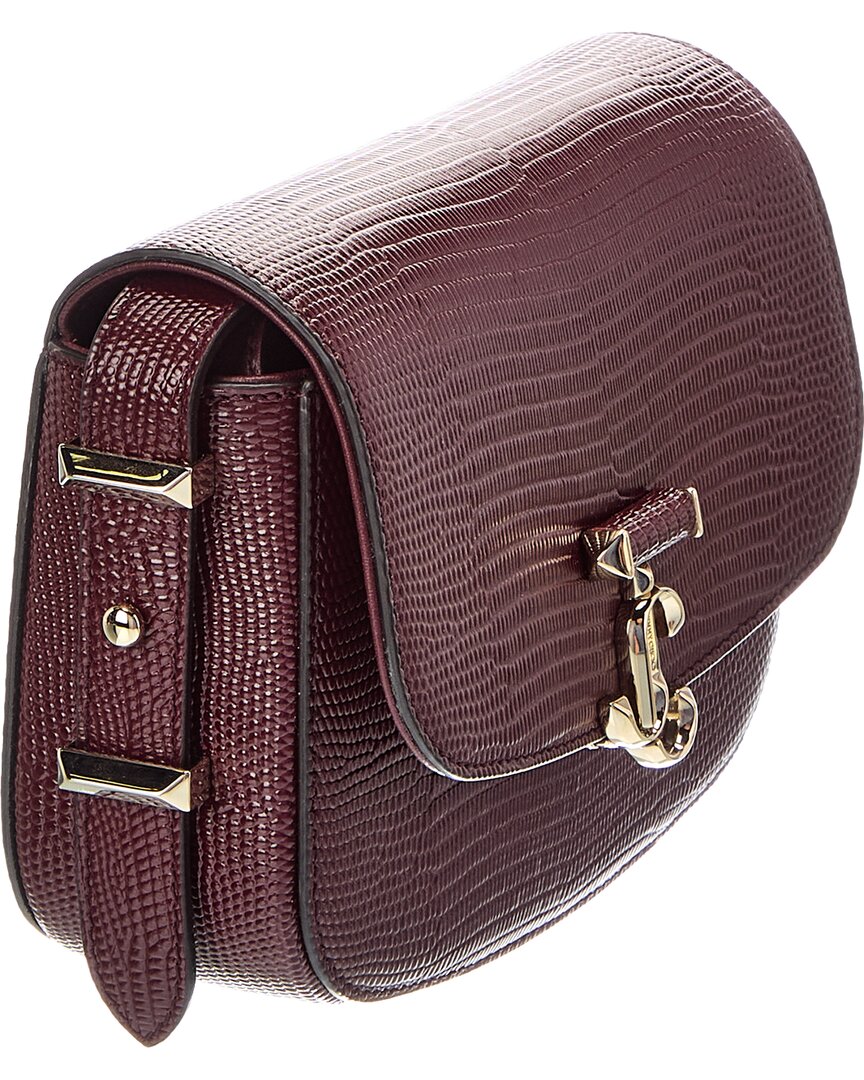 Jimmy Choo Jimmy Choo Lizard-Embossed Leather Crossbody