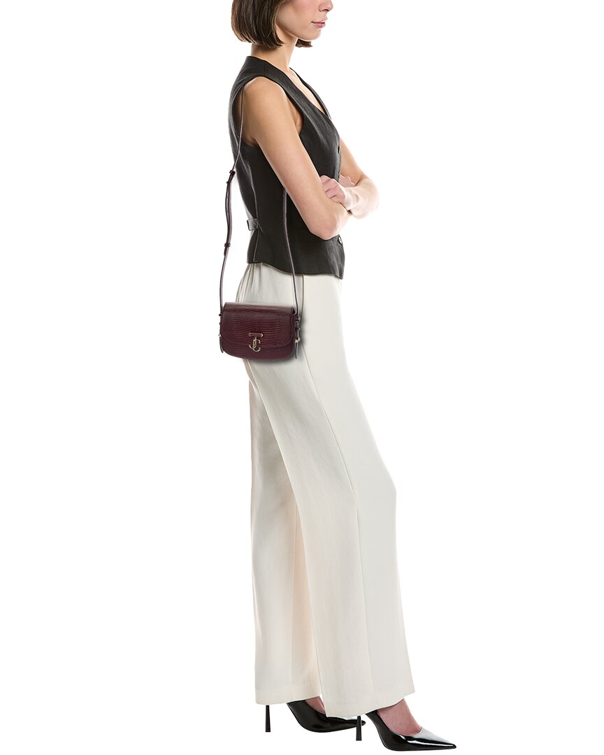 Jimmy Choo Jimmy Choo Lizard-Embossed Leather Crossbody