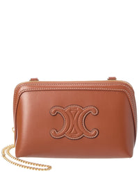 CELINE Celine Logo Leather Crossbody