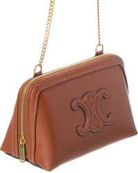 CELINE Celine Logo Leather Crossbody