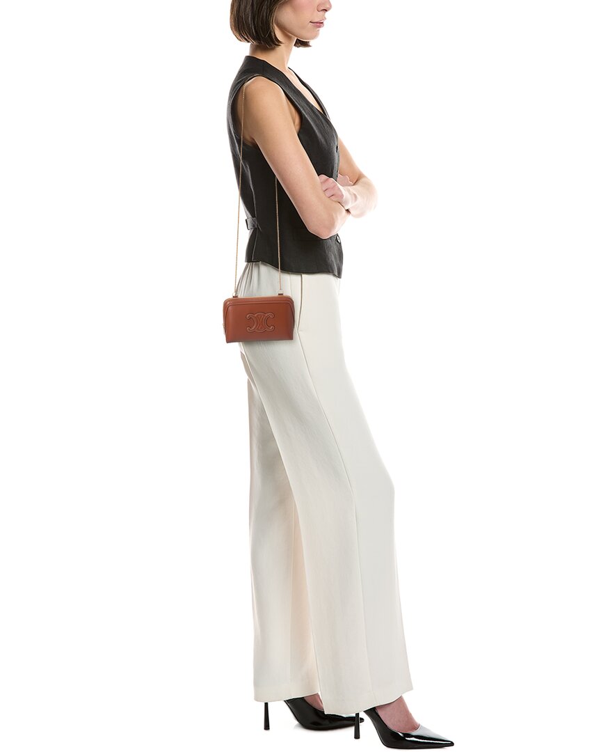 CELINE Celine Logo Leather Crossbody