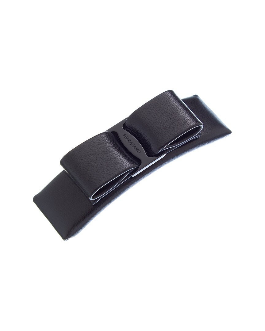 Ferragamo Logo Engraved Bow Hair Clip