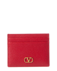 Valentino Valentino Vlogo Signature Leather Card Holder