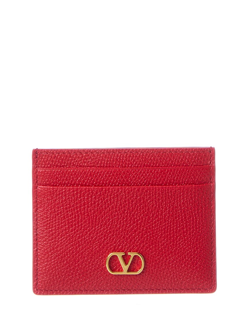 Valentino Valentino Vlogo Signature Leather Card Holder
