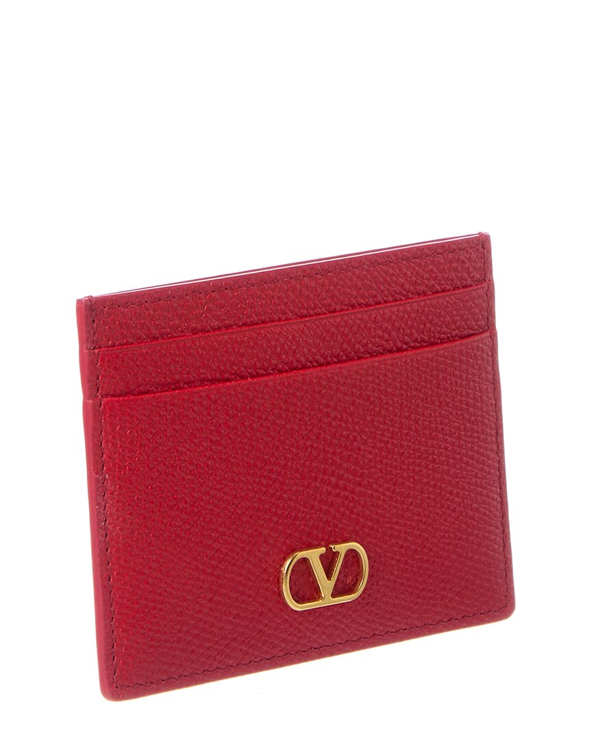 Valentino Valentino Vlogo Signature Leather Card Holder