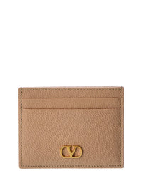 Valentino Valentino Vlogo Signature Leather Card Holder