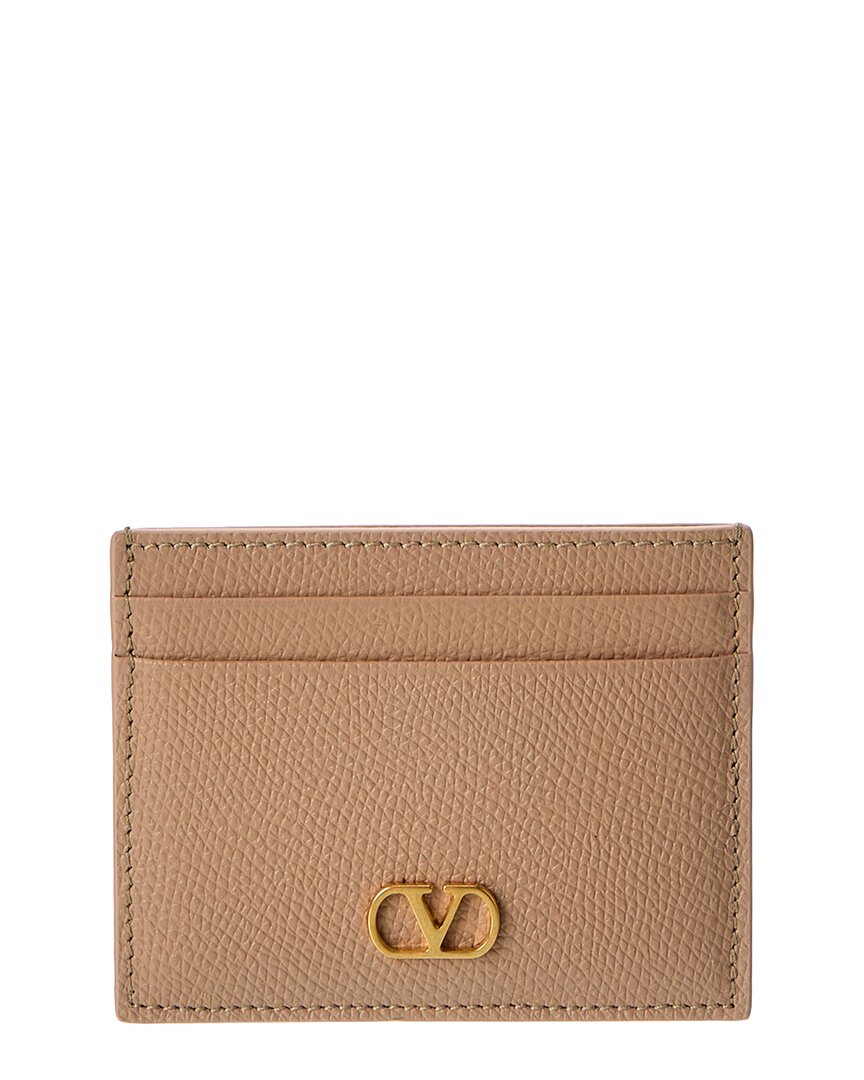 Valentino Valentino Vlogo Signature Leather Card Holder