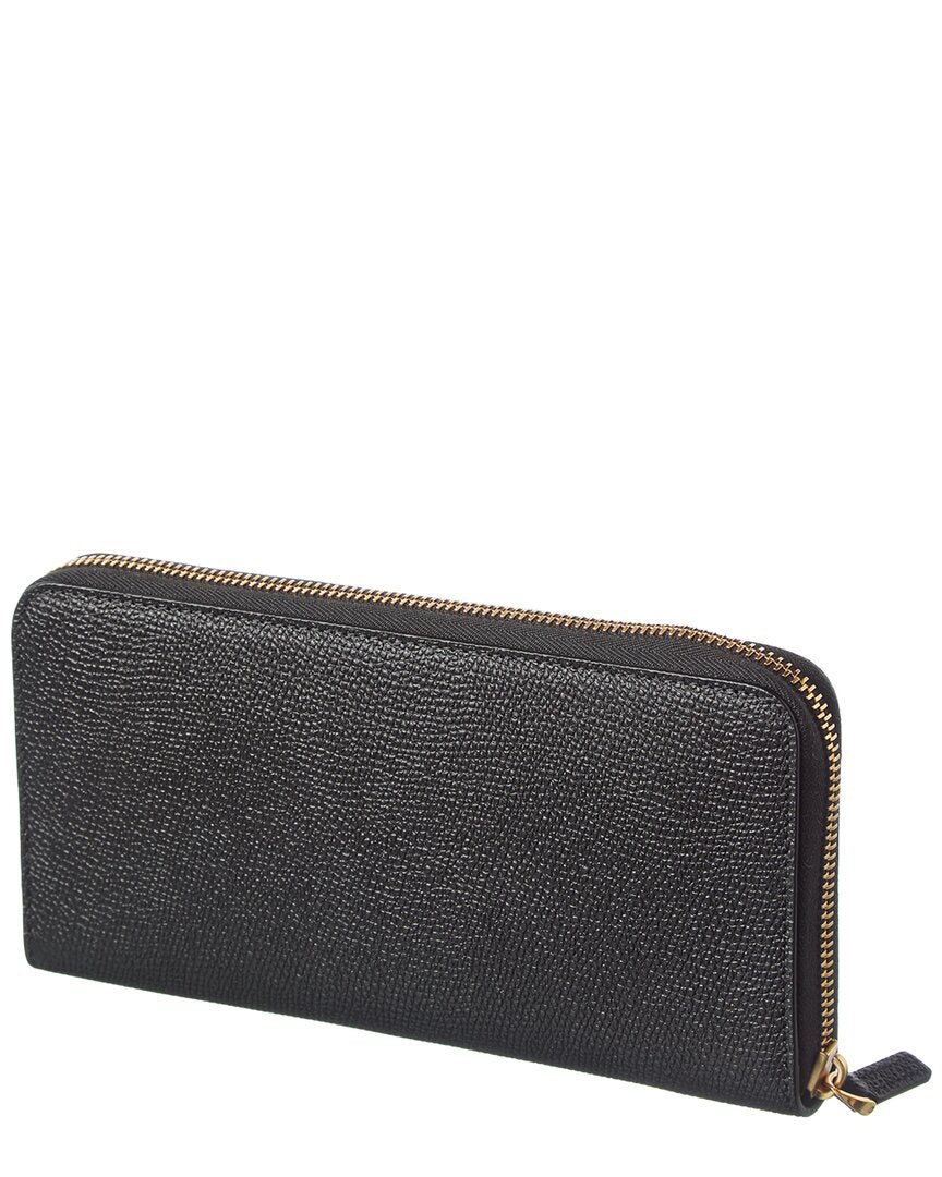 Valentino Valentino Vlogo Leather Ziparound Wallet