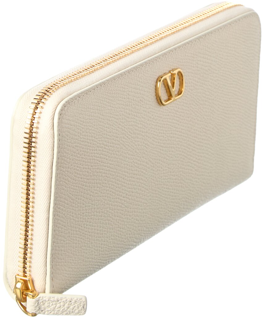 Valentino Valentino Vlogo Leather Ziparound Wallet