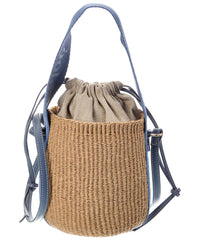 Chloé Chloé Woody Small Paper & Leather Bucket Bag