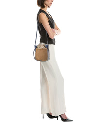 Chloé Chloé Woody Small Paper & Leather Bucket Bag