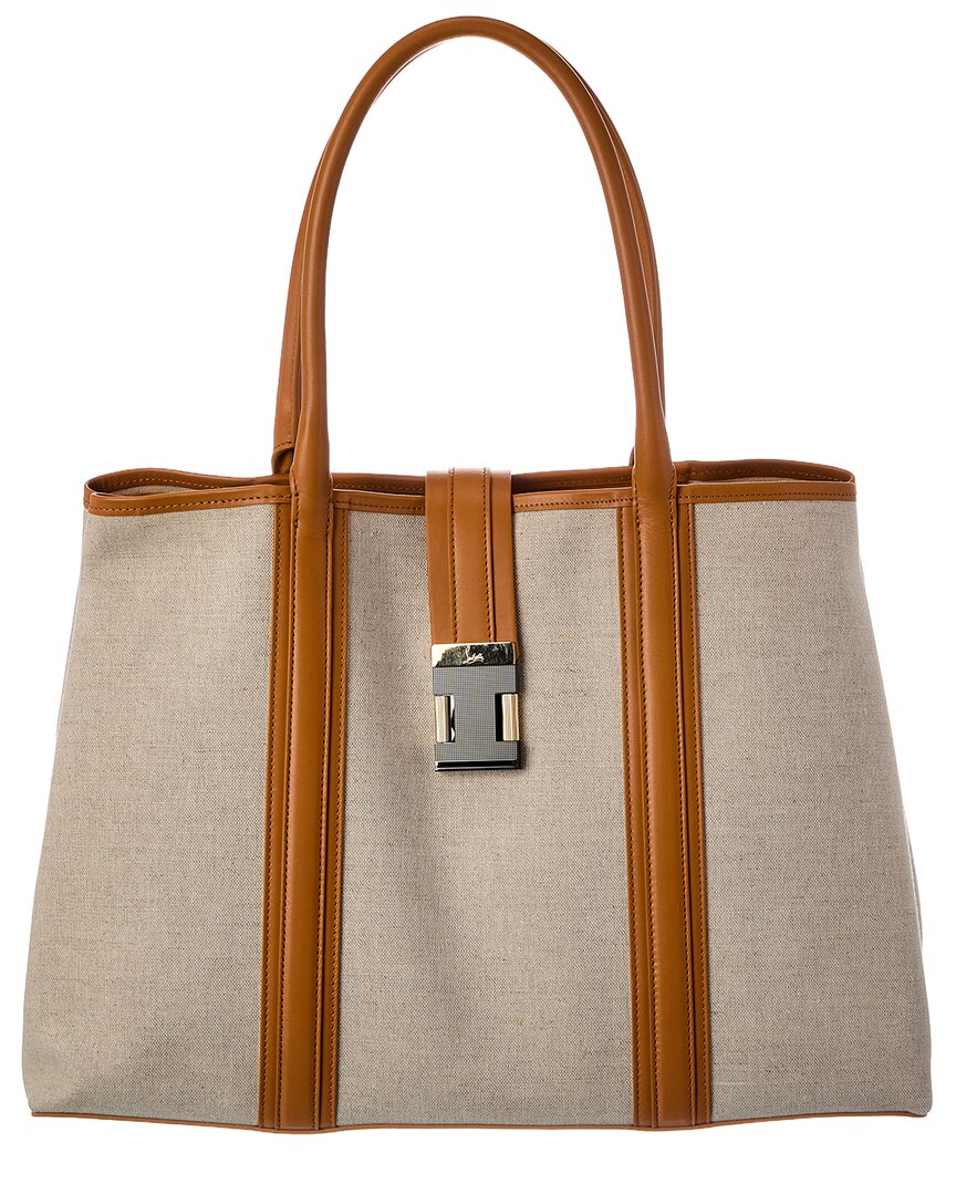 Christian Louboutin Christian Louboutin Canvas & Leather Tote