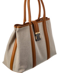 Christian Louboutin Christian Louboutin Canvas & Leather Tote