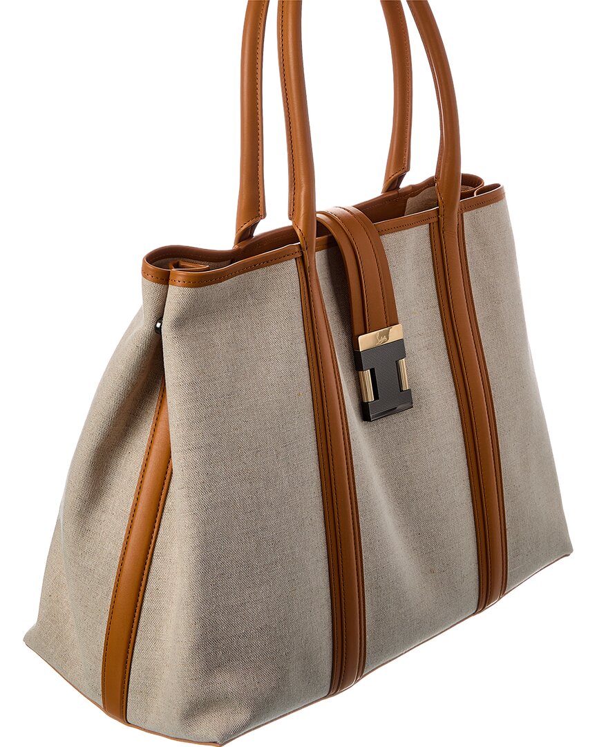 Christian Louboutin Christian Louboutin Canvas & Leather Tote